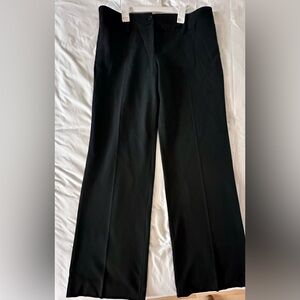 Zara black flared low rise pants large
